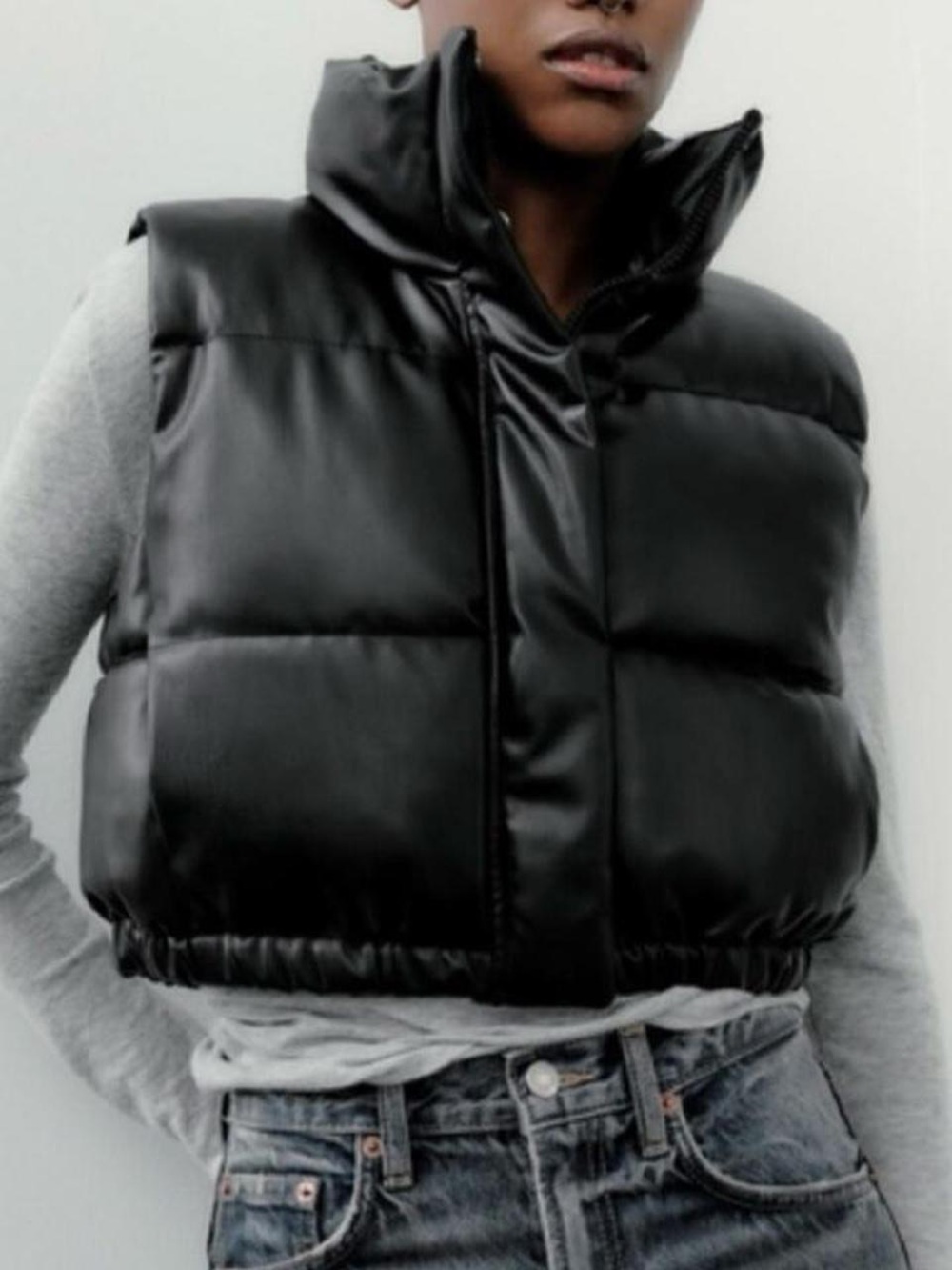 Zara’s Women Black Gilet Puffed Jacket